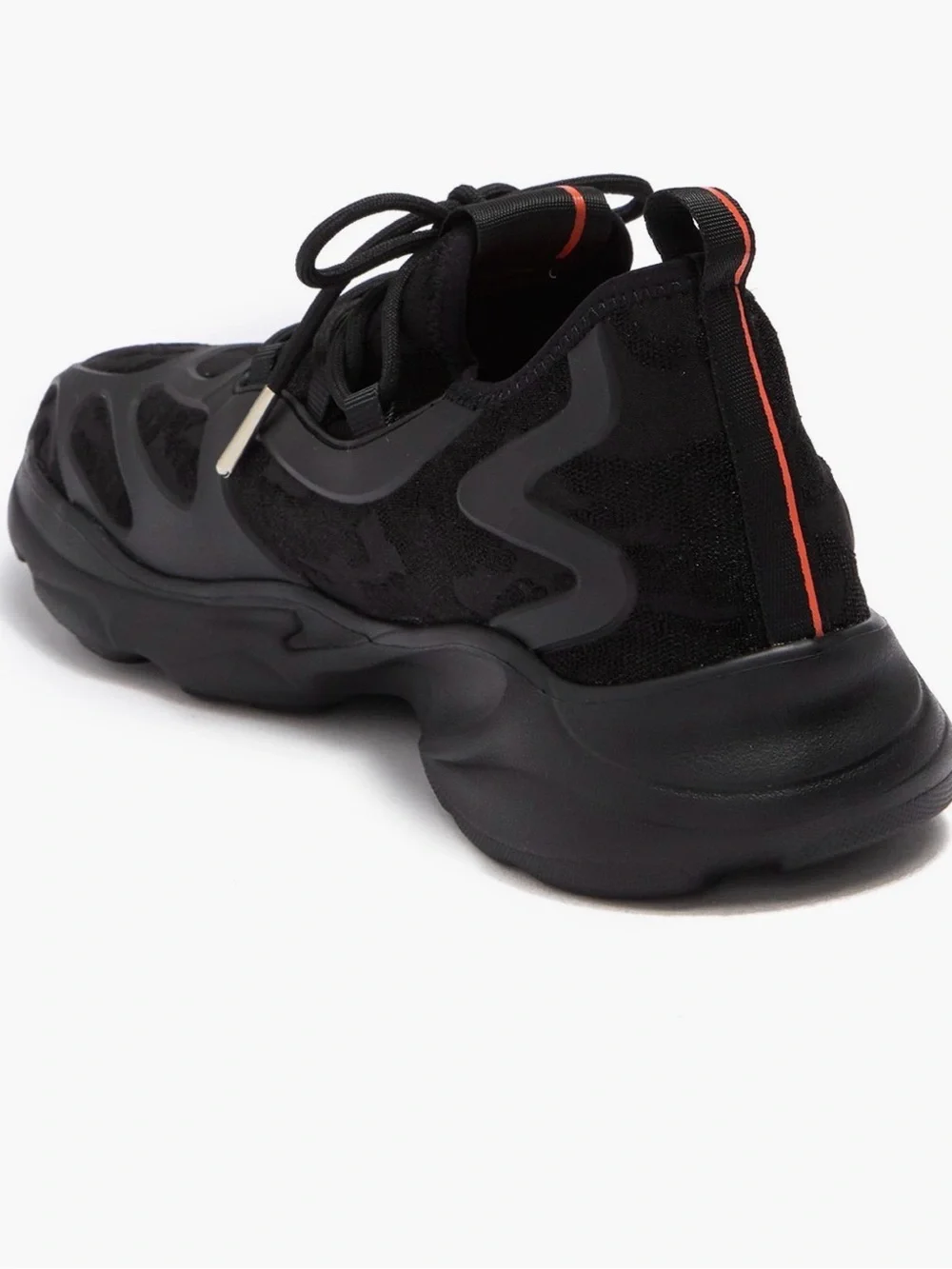 French Connection Black Sneaker with Subtle Red Accent